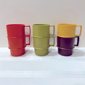 Vintage Tupperware coffee cups set of 6